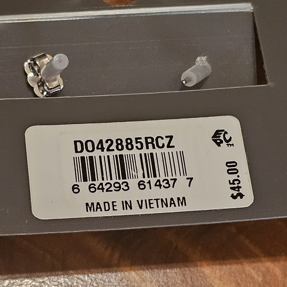 Eliot Danori Silver Crystal Earrings - Picture 3 of 3